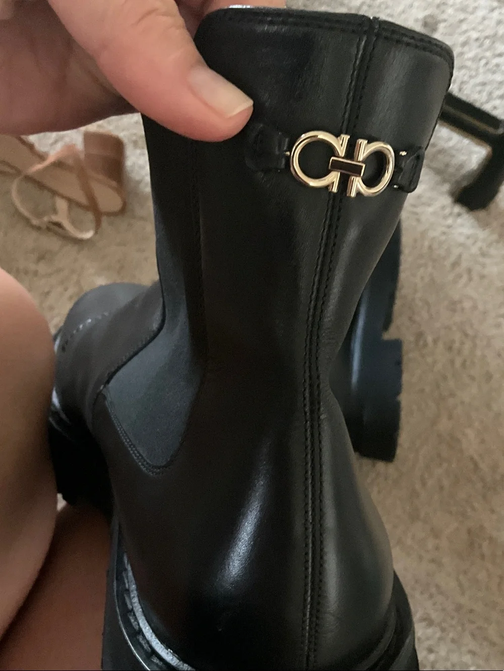 Salvatore Ferragamo - George 2 Embellished Leather Chelsea Boots - Black
